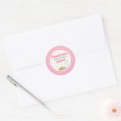 Sticker Rond Lait et cookies Merci Tags Cupcake Toppers (Enveloppe)