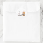 Sticker Rond Lait Et Ours De Mocha Dormir (Sac)