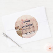 Sticker Rond Lait rustique peut Mariage campagnard Merci (Enveloppe)