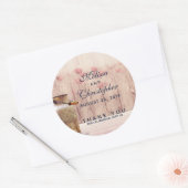 Sticker Rond Lait rustique peut Mariage campagnard Merci (Enveloppe)