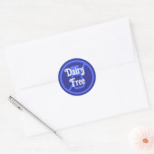 Sticker Rond Lait Sans Bleu Demi Pouce Avertissement Allergie C (Enveloppe)