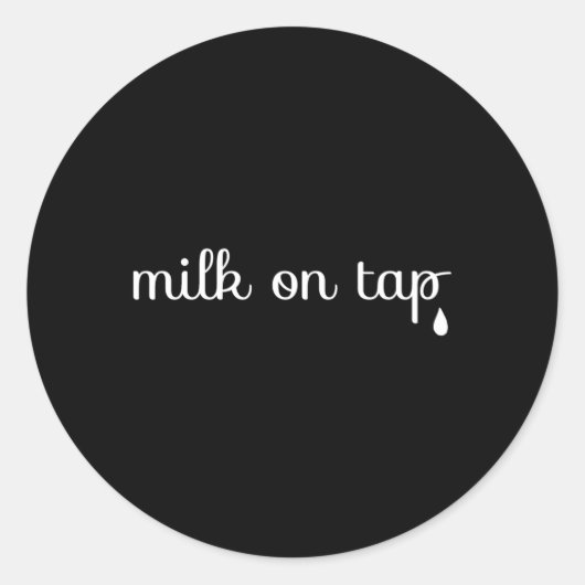 Sticker Rond Lait sur le robinet normaliser l'allaitement maman (Devant)