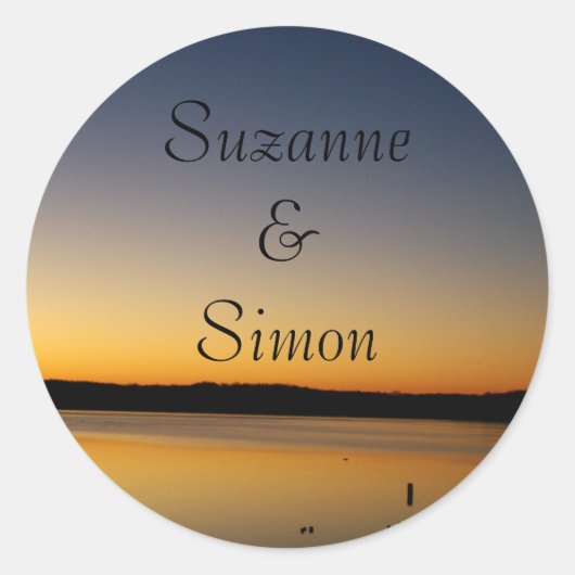 Sticker Rond Lake at Sunrise (Devant)