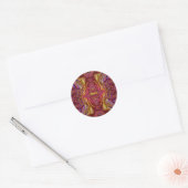 Sticker Rond LAKE ~ Conception fractale multicolore ~ (Enveloppe)
