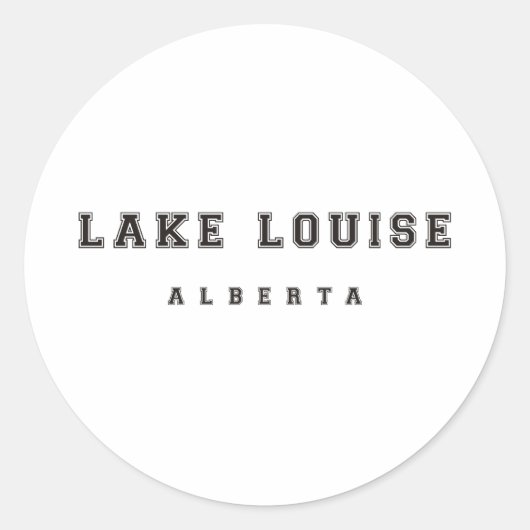 Sticker Rond Lake Louise Alberta Canada (Devant)