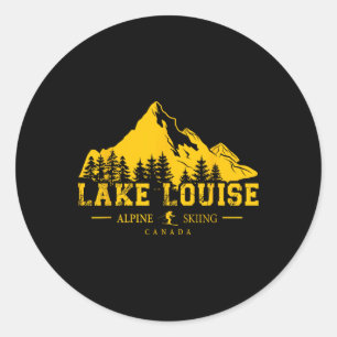 Sticker Rond Lake Louise Alberta Station de ski du Canada Ski a