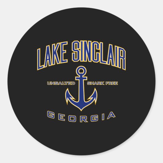 Sticker Rond Lake Sinclair Ga Pour (Devant)