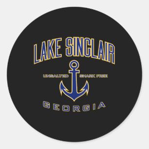 Sticker Rond Lake Sinclair Ga Pour