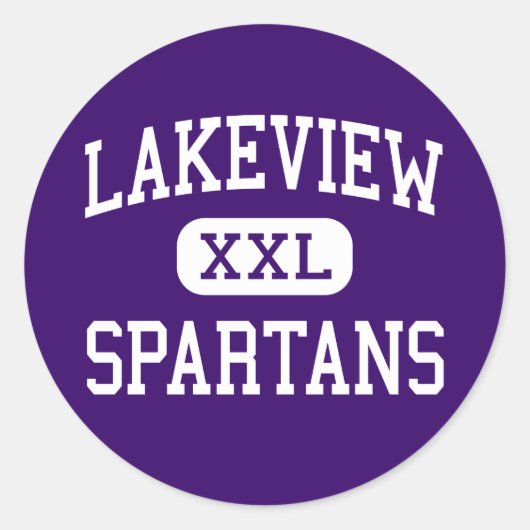 Sticker Rond Lakeview - Spartans - Junior - Battle Creek (Devant)