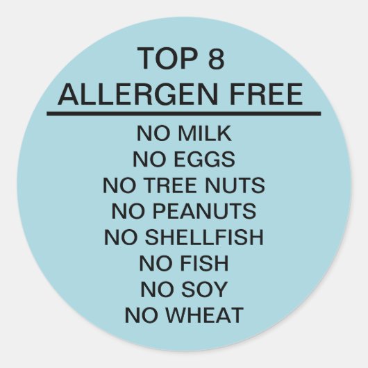 Sticker Rond L'allergène du principal 8 libèrent (Devant)