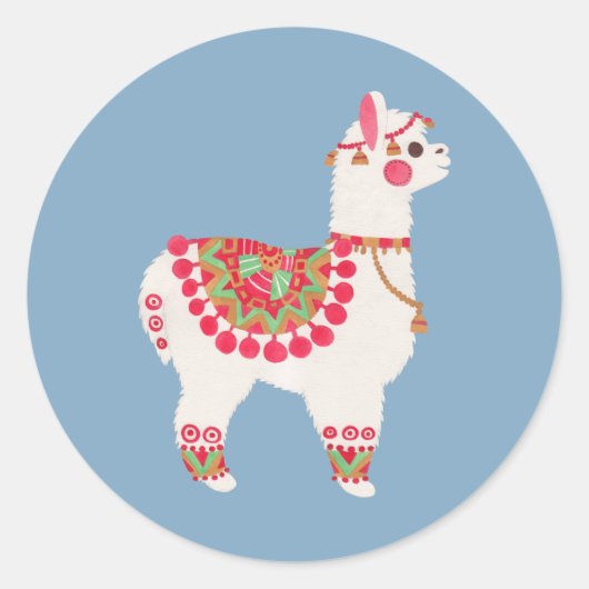 Sticker Rond L'Alpaca (Devant)