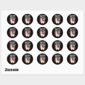 Sticker Rond lama d'appréciation du professeur d'art (Feuille)