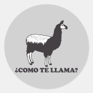 Sticker Rond Lama de Como Te