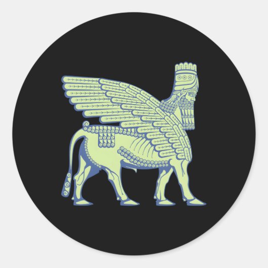 Sticker Rond Lamassu Anunnaki (Devant)