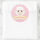 Sticker Rond Lamb Merci (Sac)