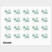 Sticker Rond Lambton le dragon vert (Feuille)