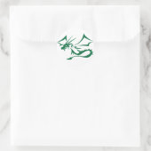 Sticker Rond Lambton le dragon vert (Sac)