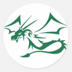 Sticker Rond Lambton le dragon vert