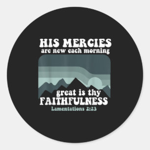 Sticker Rond Lamentations Ses miséricordes sont nouvelles chaqu