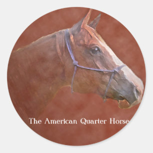 Sticker Rond L'American Quarter Horse