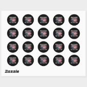 Sticker Rond L'Amérique pas géniale pas même correcte Les Améri (Feuille)