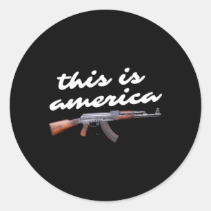 Sticker Rond L'Amérique tire-t-elle Trump à l'épreuve des balle