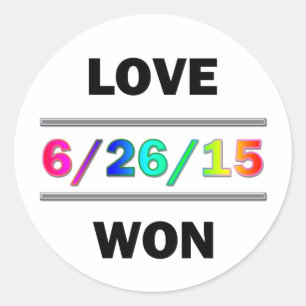 Sticker Rond L'amour a gagné