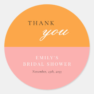 Sticker Rond L'amour au premier Spritz Shower de mariage modern