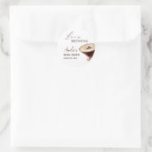 Sticker Rond L'amour brasse la Fête des mariées Espresso Martin (Sac)
