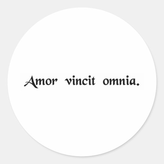 Sticker Rond L'amour conquiert tous (Devant)