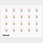 Sticker Rond L'amour dans la floraison Mariage (Feuille)
