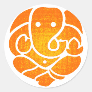 STICKER ROND L'AMOUR DE GANESH
