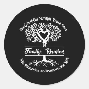 Sticker Rond L'amour de la famille est enraciné profondément Fa