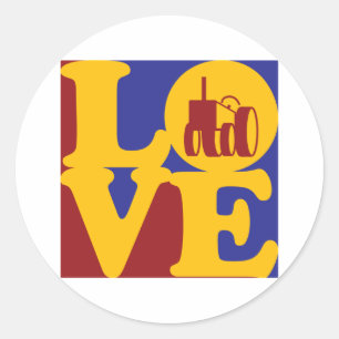 Sticker Rond L'amour de l'agriculture