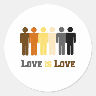 Sticker Rond L'amour de l'ours est l'amour