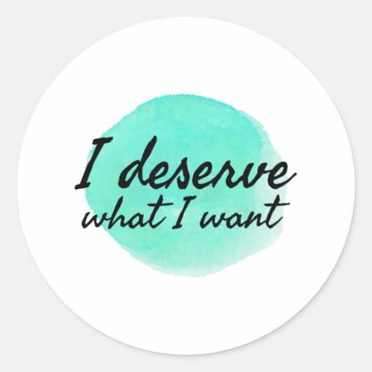 Sticker Rond l'amour de soi, des paroles motivationnelles pour  (Devant)