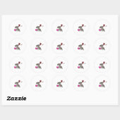 Sticker Rond L'amour des chiots (Feuille)