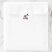 Sticker Rond L'amour des chiots (Sac)