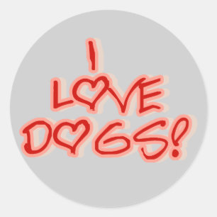 Sticker Rond L'amour des coeurs I poursuit des T-shirts et des
