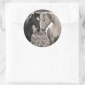 Sticker Rond L'amour du cheval (Sac)