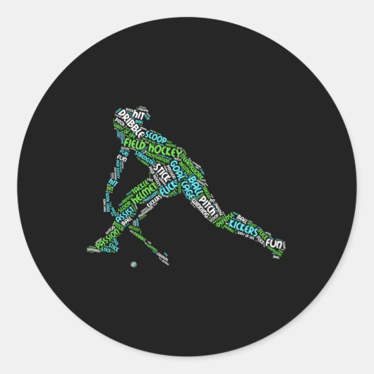 Sticker Rond L'Amour Du Hockey De Champ (Devant)