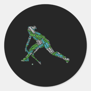 Sticker Rond L'Amour Du Hockey De Champ