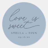 Sticker Rond L'amour du script moderne est Mariage sucré (Devant)