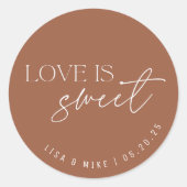 Sticker Rond L'amour en terre cuite moderne est la faveur de ma (Devant)