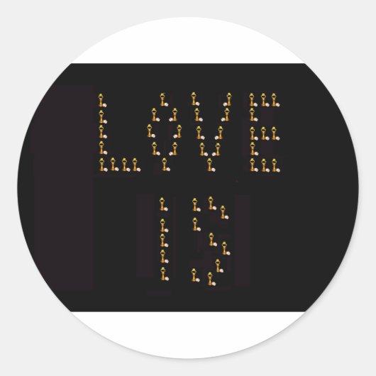 Sticker Rond L'amour est (Devant)