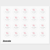 Sticker Rond L'amour est coeur doux Mariage Faveur (Feuille)