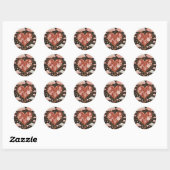 Sticker Rond L'amour est dans l'air (Feuille)