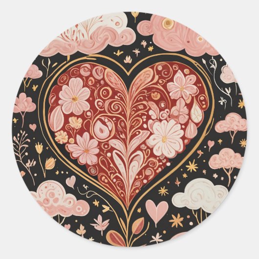 Sticker Rond L'amour est dans l'air (Devant)