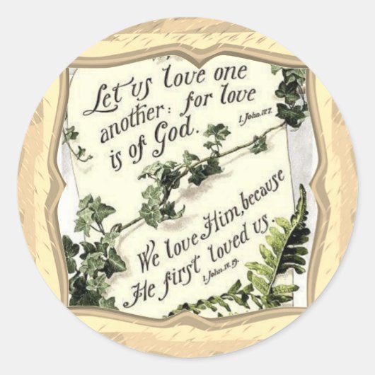 Sticker Rond L'amour est de Dieu (Devant)