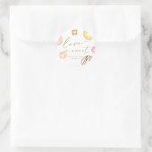 Sticker Rond L'amour est douce Aquarelle Donuts Mariage Faveur (Sac)